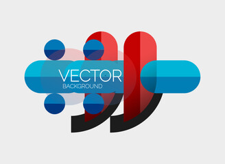 Abstract background, geometric minimal round shapes and circles composition