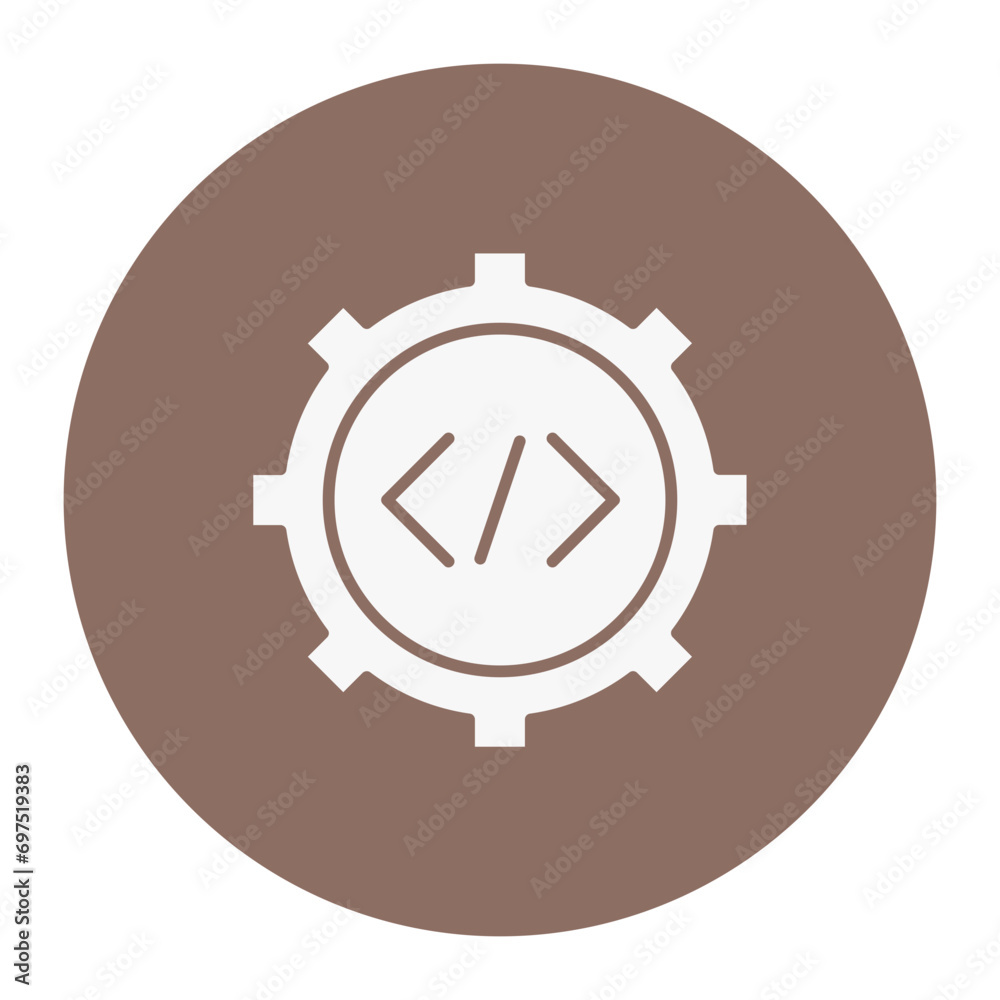 Wall mural custom code implementation icon
