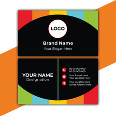 modern design template. Double-sided creative business card. Template. Modern and simple business card. vector design template. Business card for business and personal use. Vector illustration design.