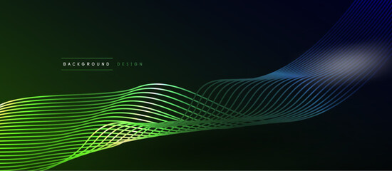 Dynamic wave geometric design. Vector Illustration For Wallpaper, Banner, Background, Card, Book Illustration, landing page