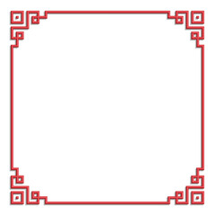 3D chinese border frame 49 - 697521146