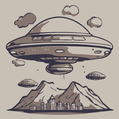 Ufo Logo EPS Format Very Cool Design