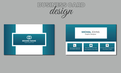 Modern presentation business card with company logo. Visiting cards for business and personal use.	
