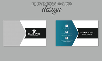 Modern presentation business card with company logo. Visiting cards for business and personal use.	
