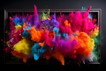 vibrant colors during the Happy Holi festival