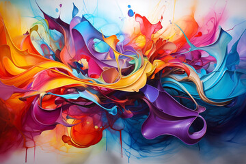 Exploding Colors: Vivid Abstract Display
