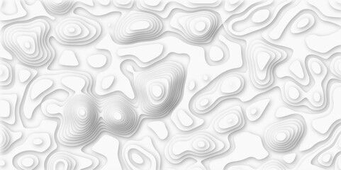 Abstract white background vector pattern in illustration. Background lines Topographic map. Topographic contour lines vector map seamless pattern.