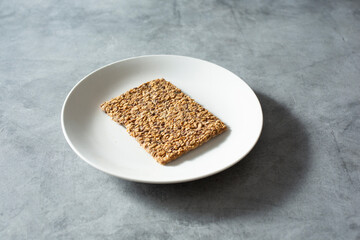 A view of a stack of Norwegian crisp bread.
