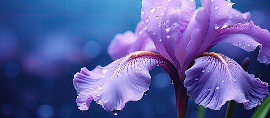 Close up of a soft-focused purple Iris.