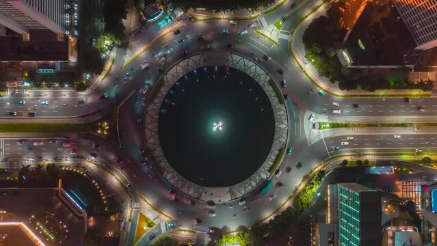 Time-lapse business life footage Crowded and advanced city life 4K

