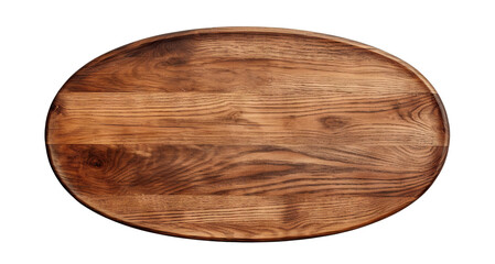 Oval wooden plank cut out