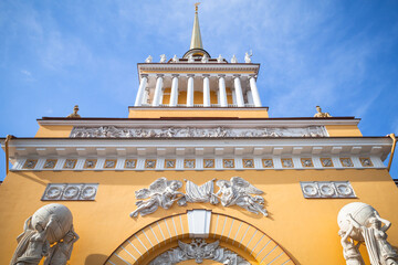 The Admiralty Building facade, Saint-Petersburg, Russia