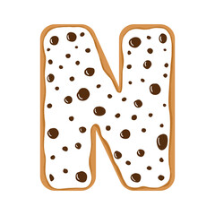 Cookies and Cream Alphabet Letter N
