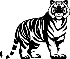 Fototapeta premium Indochinese tiger Flat Icon
