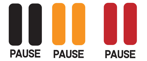 Pause icon. Line style icon design. UI. Illustration of pause icon. Pictogram isolated on white. Ready to use in web design, apps, software, print .eps 10 