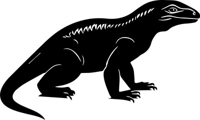 Fototapeta premium Monitor lizard Flat Icon