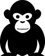 Naklejka premium Monkey Flat Icon