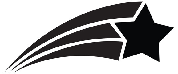  shooting star on white background, icons to use in banner, sale and badge designs. Big sale, banner, star, logo, Vector. © Daishin