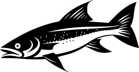 Pike fish Flat Icon