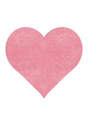 pink heart water color on transparent background 