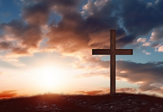 Lent season cross background