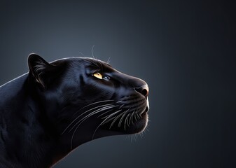 cute cartoon character of black panther