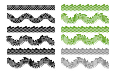 Brushes with scales for drawing snakes and dragons.