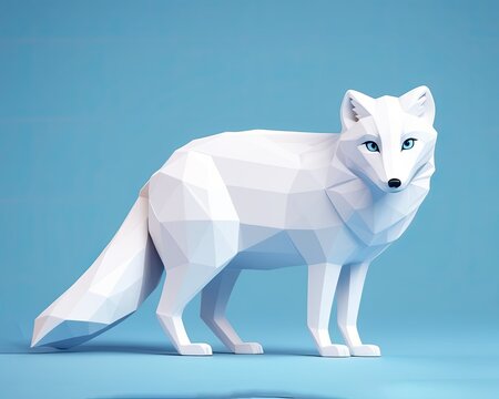 cute 3d cartoon arctic fox