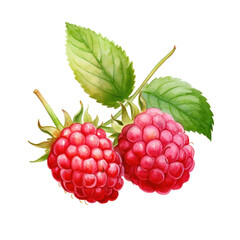 raspberry watercolor illustration 