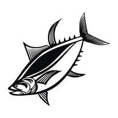 Yellowfin Tuna - American Fishes - Logo Fish