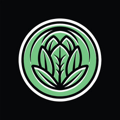 Leaf Nature Logo Vector Design illustration Emblem