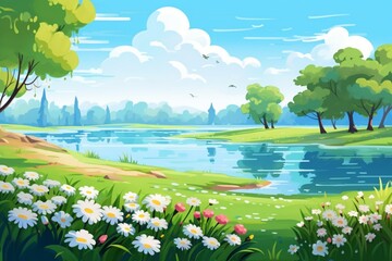 landscape with river