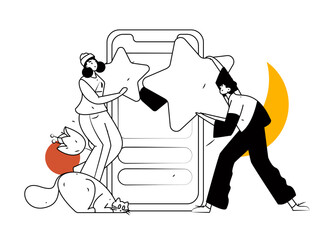 Happy Valentine's Day flat character vector concept business hand drawn illustration
