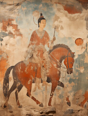 Close-up of ancient Chinese murals