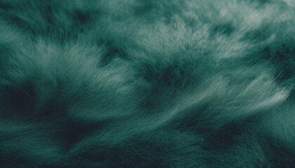 Seamless fluffy blue-green fur texture background - obrazy, fototapety, plakaty
