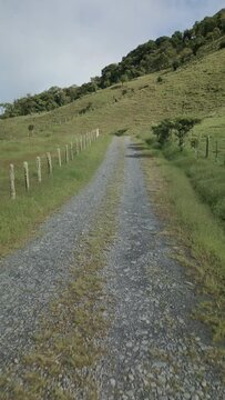 Mountain path in the Baru volcano, Boquete, Chiriqui, Panama - stock video