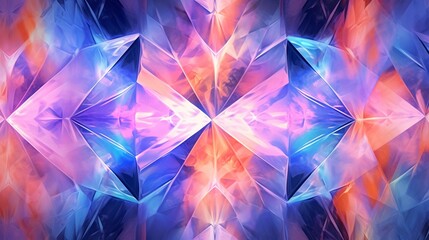 Glass art background, colored glass diamonds