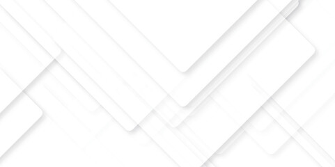 Modern Abstract white background design with layers of textured white transparent material in triangle and squares shapes. White color technology concept geometric line vector background.