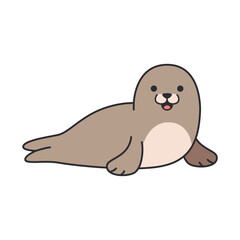 cute seal cartoon icon vector illustration design graphic vector illustration graphic design