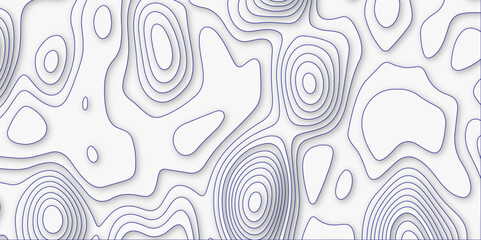 Abstract white and blue background vector pattern in illustration. Background lines Topographic map. Topographic contour lines vector map seamless pattern.