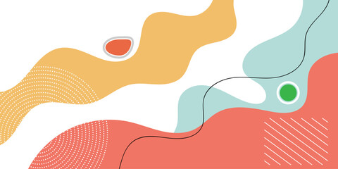 Abstract pop art background with wave pattern, dotted. Vector pattern. Color wave template and presentation design