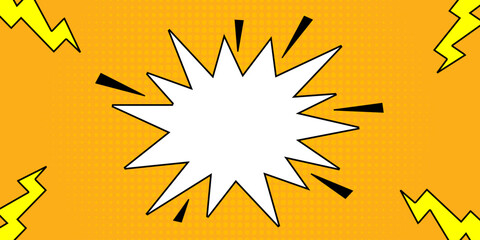 Explosion comic bubble retro background, Comic bubble, Pop art comic. Can be used for decoration or graphics