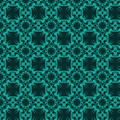 Behang Flat pattern design striped seamless geometric patterns © Rubbble