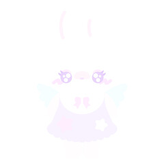 ファンシーウサちゃんシンプルイラスト⭐︎PNG