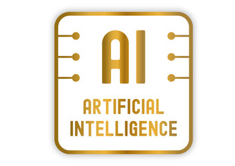 Sticker AI Artificial Intelligence generated content gold