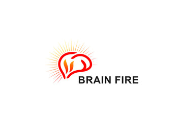 Brain mind smart logo design vector illustration.