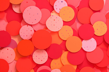 red and orange circles pattern background