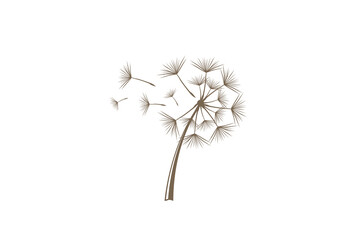 Dandelion flower vector element spring time illustration template