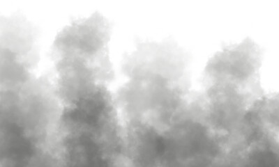 Nube o humo gris en fondo transparente. - obrazy, fototapety, plakaty