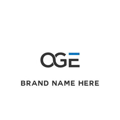 OGE logo. O G E design. White OGE letter. OGE, O G E letter logo design. Initial letter OGE linked circle uppercase monogram logo. O G E letter logo vector design.	
